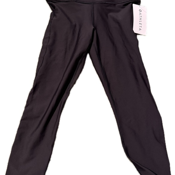 Athleta Pants - Athleta 🏷️ NWT - Interval Stash Laser Cut 7/8 Tights Size Women’s Med Charcoal